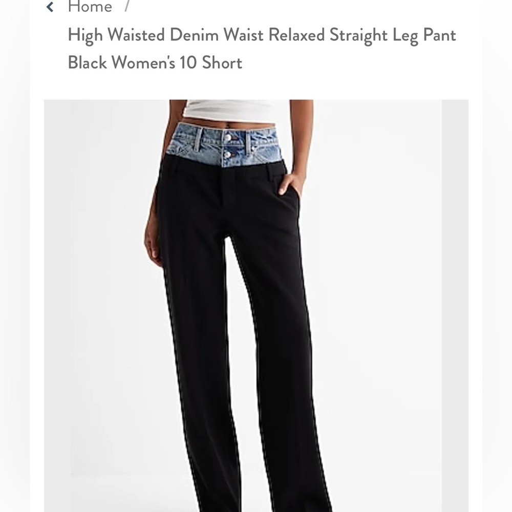 Express Black Wide-Leg Dress Pants